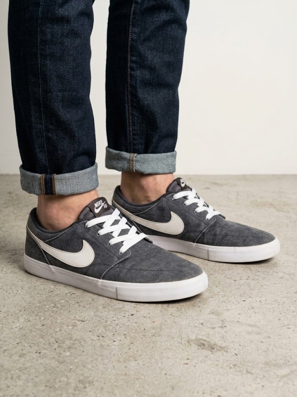Nike SB Portmore II Solar Canvas Anthracite Skate Shoes Men's Size 12